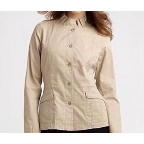 Eileen Fisher Tan Button Front Jacket Women's Large - Picture 13 of 13